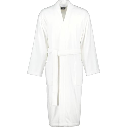 Cawö Home Bademäntel Herren Kimono Uni 828 weiß - 67 S von Cawö