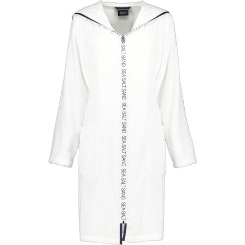 Cawö Home Damen-Bademantel Go Maritime Art. 3101. Fb. 600 weiss, Gr. M von Cawö
