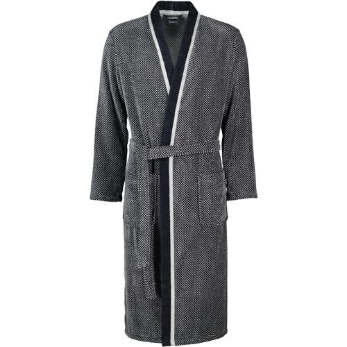 Cawö [W0725] Bademantel Herren Kimono Gemustert Silber-schwarz 52 von Cawö
