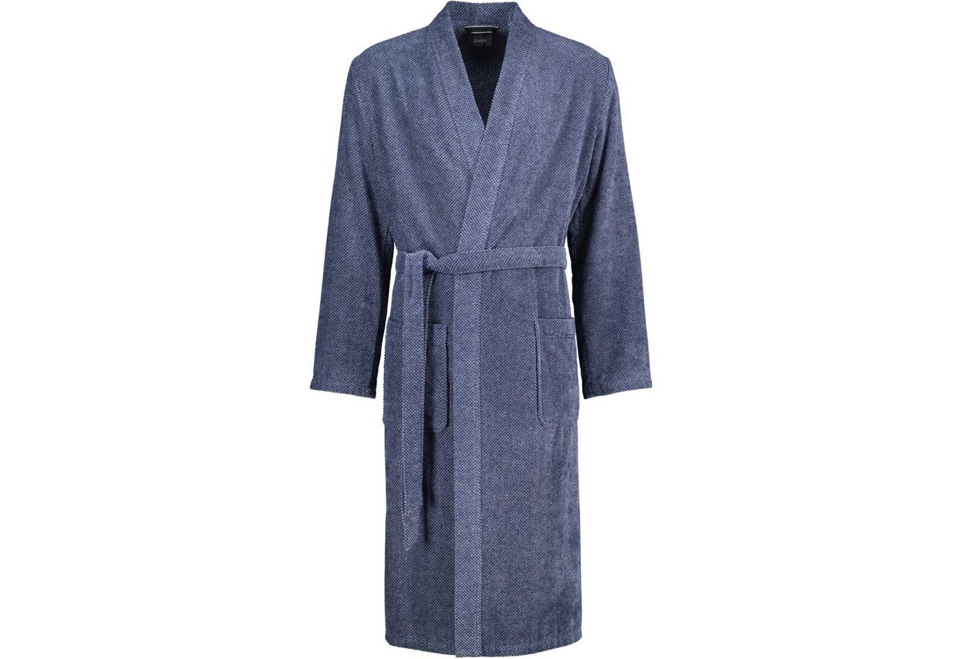 Cawö Herrenbademantel Streifen 5507 Kimono Velours, Kimono, 100% Baumwolle von Cawö