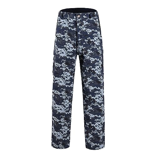 Arbeitshosen Herren Taktisch Tarnung Softshell Hose Militär Armee Outdoor Wanderhose Trekking Wasserdicht Warm Verdicken Jagd Camping Ski Camo Hosen Camouflage von Caxndycing
