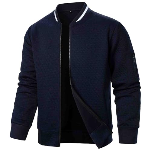 Caxndycing Bomberjacke Herren Leichte Jacke Locker Einfarbige Blouson Oversize Sweatshirts mit Reißverschluss Stehkragen Sweatjacke Warm Bomberjacke Fashion Herrenjacke Winddichte Jackett Caxndycing Bomberjacke Herren Leichte Jacke Locker Einfarbige Blouson Oversize Sweatshirts mit Reißverschluss Stehkragen Sweatjacke Warm Bomberjacke Fashion Herrenjacke Winddichte Jackett von Caxndycing