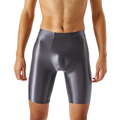 Caxndycing Herren Boxershorts Unterhose Slip Pants Hipster Lack Leder Wetlook Männer Unterwäsche schwarz Erotik Dessous Slip Herren Leder Optik in Schwarz Matt Wetlook sexy Unterwäsche von Caxndycing