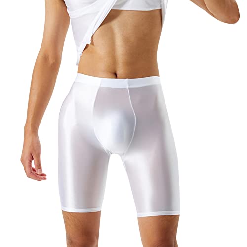 Caxndycing Herren Glänzende Leggings Strumpfhose Laufhosen Sportleggings Atmungsaktiv Funktionsunterhose Tights Shorts Kurz Hose Kompressionshose Badeshorts Sexy Kurz Sporthose von Caxndycing