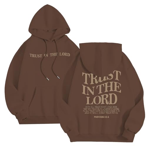 Caxndycing Herren Hoodie mit Backprint Trust in The Lord Print Kapuzenpullover Männer Unisex Mode Langarm Kapuzenpullover Casual Übergröße Pullover Sweatshirts Hip Hop Sweatjacke Kapuzenjacke Caxndycing Herren Hoodie mit Backprint Trust in The Lord Print Kapuzenpullover Männer Unisex Mode Langarm Kapuzenpullover Casual Übergröße Pullover Sweatshirts Hip Hop Sweatjacke Kapuzenjacke von Caxndycing