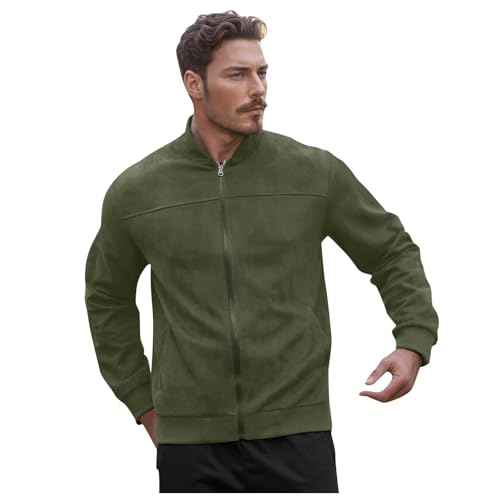 Caxndycing Herren Lederjacke Echtes Wildleder Bomberjacke Casual Varsity Vintage Bomberjacke Male Jacke aus Wildlederimitat Leichte Fliegerjacke Winterjacke mit Fell Caxndycing Herren Lederjacke Echtes Wildleder Bomberjacke Casual Varsity Vintage Bomberjacke Male Jacke aus Wildlederimitat Leichte Fliegerjacke Winterjacke mit Fell von Caxndycing