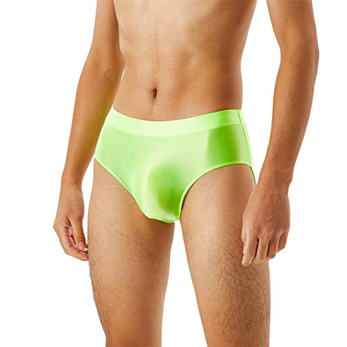 Caxndycing Herren Öl Unterwäsche Slips Low Rise Briefs Thong String Tanga Reizwäsche Glänzend Slip G-String Tanga T-Back Mini Slip Sexy Öl Panty mit Ausbuchtung Bikini Slips Briefs Erotik Unterwäsche von Caxndycing