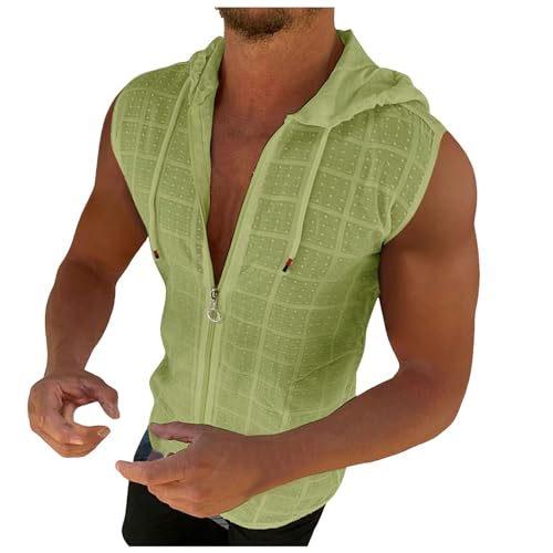 Caxndycing Herren Tank Tops Ärmellose Hoodie Sommer Bodybuilding Fitness Muskelshirt Sportweste Ärmelloser Hoodie Muskelshirt mit Reißverschluss Caxndycing Herren Tank Tops Ärmellose Hoodie Sommer Bodybuilding Fitness Muskelshirt Sportweste Ärmelloser Hoodie Muskelshirt mit Reißverschluss von Caxndycing