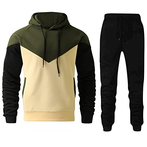 Caxndycing Jogginganzug Herren Trainingsanzüge Sportanzug Hausanzug Trainingjacke Fitness Sportbekleidung Bautistan Langarm Sweatshirt Trainingjacke für Männer Kuschelig Loungewear von Caxndycing