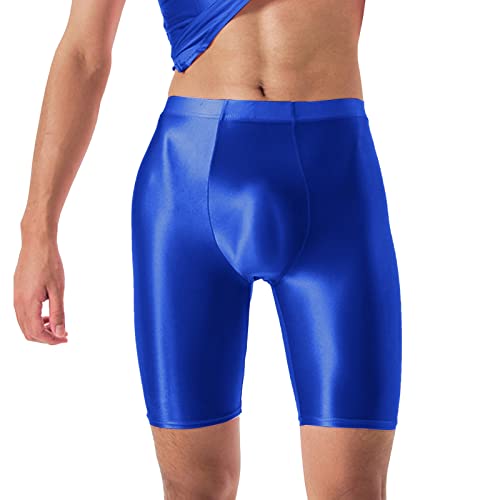 Caxndycing Latex Leggings Herren, Herren Lackleder Leggings mit Reissverschluss Lack-Latex Optik Hochglanz Kunstleder Hose Leder Latex Hosen für Männer Lange Pants Wetlook Leggins von Caxndycing