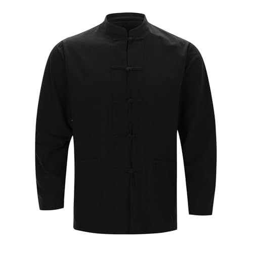 Caxndycing Leinenhemd Herren Chinesisch Traditionell Tang-Anzug Kampfkunst Kung Fu Tai Chi Wushu Kleidung Tang Stil Leinen Jacke Chinesisches Training Uniform Frühling Herbst Freizeithemd Caxndycing Leinenhemd Herren Chinesisch Traditionell Tang-Anzug Kampfkunst Kung Fu Tai Chi Wushu Kleidung Tang Stil Leinen Jacke Chinesisches Training Uniform Frühling Herbst Freizeithemd von Caxndycing