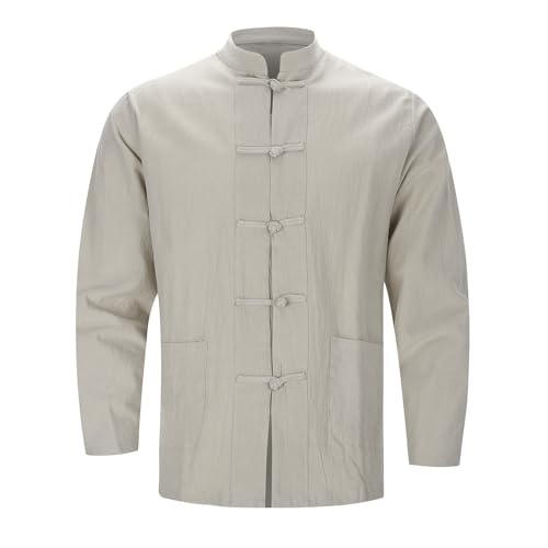 Caxndycing Leinenhemd Herren Chinesisch Traditionell Tang-Anzug Kampfkunst Kung Fu Tai Chi Wushu Kleidung Tang Stil Leinen Jacke Chinesisches Training Uniform Frühling Herbst Freizeithemd Caxndycing Leinenhemd Herren Chinesisch Traditionell Tang-Anzug Kampfkunst Kung Fu Tai Chi Wushu Kleidung Tang Stil Leinen Jacke Chinesisches Training Uniform Frühling Herbst Freizeithemd von Caxndycing