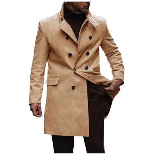 Caxndycing Mantel Herren Trenchcoat Gekerbtes Revers Zweireihig Lang Windbreaker Übermantel Gürtel Lose Jacke Revers Lang Mäntel mit Umschlagkragen Herrenmantel für Business Freizeit Caxndycing Mantel Herren Trenchcoat Gekerbtes Revers Zweireihig Lang Windbreaker Übermantel Gürtel Lose Jacke Revers Lang Mäntel mit Umschlagkragen Herrenmantel für Business Freizeit von Caxndycing
