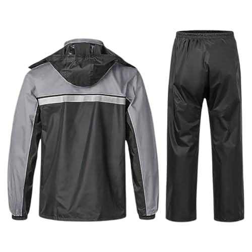 Caxndycing Regenanzug Damen Herren Wasserdicht Regenjacke Regenhose Sets Reflektierend Fahrrad Regenbekleidung Regenkombi Wasserdichter Anzug Motorradanzug von Caxndycing