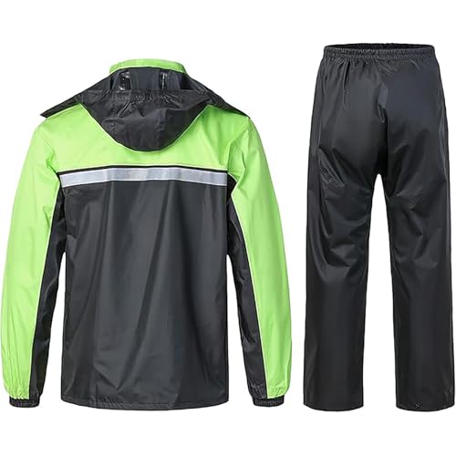 Caxndycing Regenanzug Damen Herren Wasserdicht Regenjacke Regenhose Sets Reflektierend Fahrrad Regenbekleidung Regenkombi Wasserdichter Anzug Motorradanzug von Caxndycing