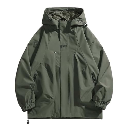 Caxndycing Softshelljacke Herren Winddicht Winterjacke Übergangsjacke Warm Windbreaker Funktionsjacke Outdoorjacke für Wandern Fahrrad Camping Leichte Regenjacke von Caxndycing