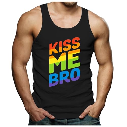 Caxndycing Tank Top Herren Rainbow Bisexual Gay Queer Trans LGBTQ Pride Parade Outfit LGBTQ+ Community Muskelshirts CSD Party Regenbogenflagge Trägershirts von Caxndycing