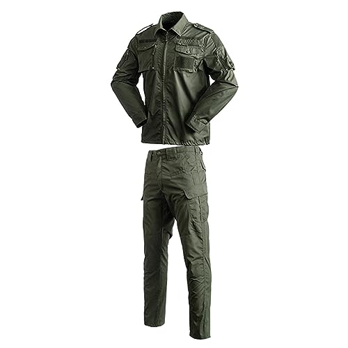 Caxndycing Traininganzug Herren Men's Tactical Jacket and Pants Military Camo Hunting ACU Uniform 2PC Set Army Multicam Apparel Suit Taktischer Anzug für Outdoor-Aktivitäten von Caxndycing