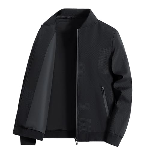 Caxndycing Winterjacke Herren Outdoor Fleecejacke Winddicht Taktische Armee Jacke mit Taschen Warme Stehkragen Sweatjacke Winter Full Zip Übergangsjacke für Wandern Arbeiten von Caxndycing