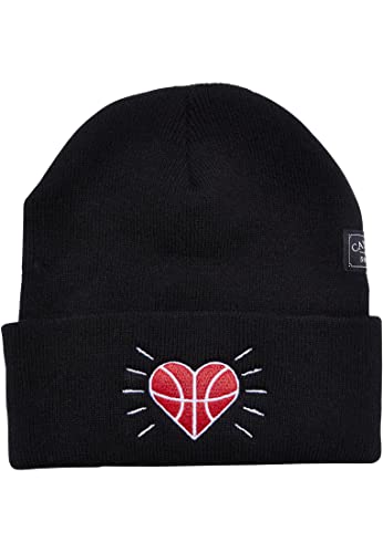 Cayler & Sons Heart for the Game Old School Beanie, Unisex Mütze mit Front Stick und Logo Stick, Einheitsgröße, erhältlich in schwarz von Cayler & Sons