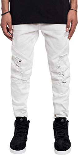 Cayler & Sons Herren C&S Paneled Denim Pants Jeans, Distressed Light Blue/White, 3632 von Cayler & Sons