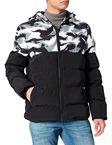 Cayler & Sons Herren Statement Brushcamo Yoke Puffer Jacket Jacke, Black/Grey, XL von Cayler & Sons