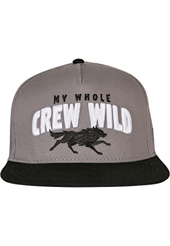 Caylor & Sons Crew Wild Cap, Urban Fashion Kappe mit aufgestickten Frontmotiven, Einheitsgröße, erhältich in grau/schwarz von Cayler & Sons