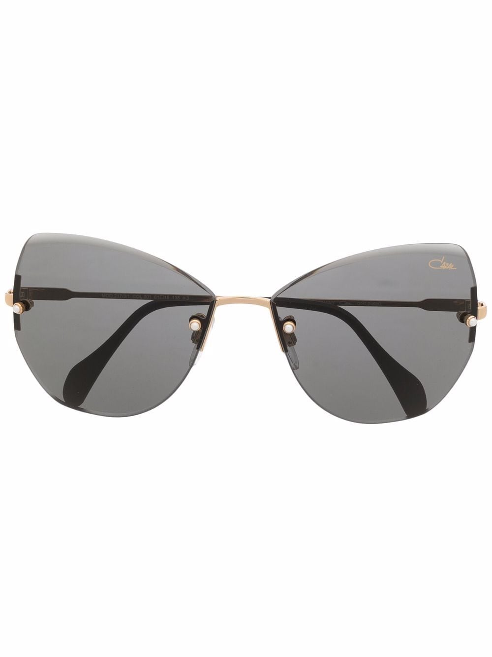 Cazal Rahmenlose Cat-Eye-Sonnenbrille - Schwarz von Cazal