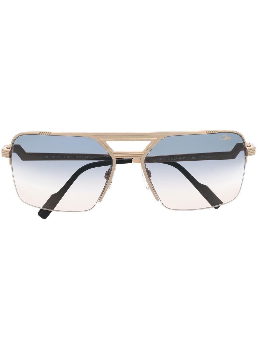 Cazal Sonnenbrille mit eckigem Gestell - Gold von Cazal