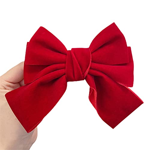 Caziffer Kinder Mädchen Haarspange Niedlich Süße Bowknot Prinzessin Haarstyling Zubehör Geschenk (Rot B, L) von Caziffer