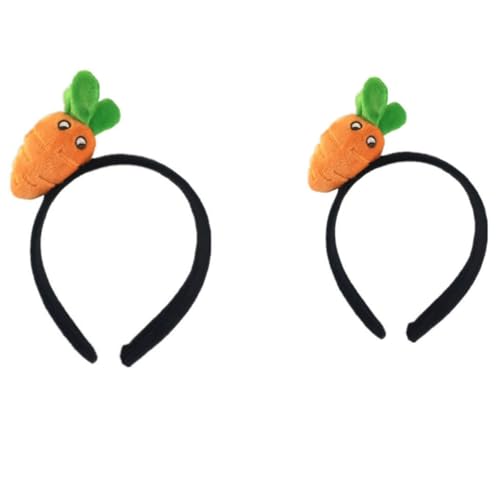 2 Pieces Cute Plush Carrot Headband for Adults Versatile Hair Accessories von Cazqgoy