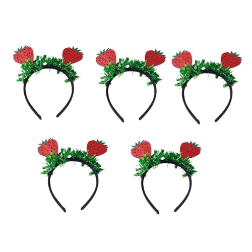 5Pcs Erdbeer Haarband, Obst-Stirnband, frauen haarbänder, Lustige Haaraccessoires für Frauen für Strandpartys Feiern von Cazqgoy