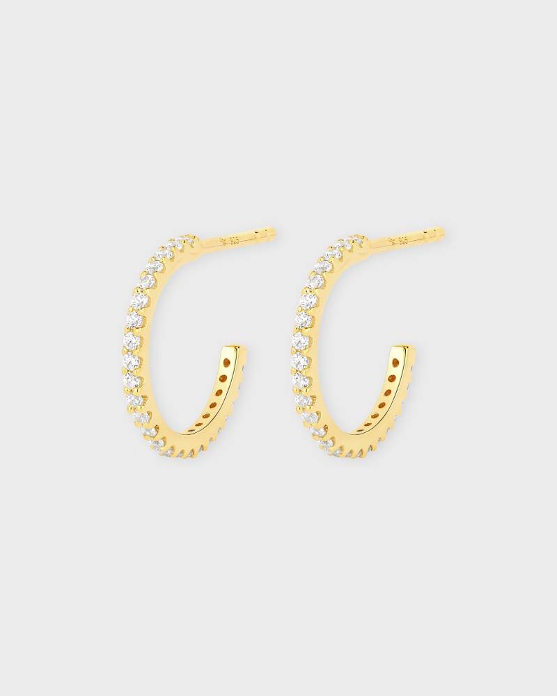 CbyC Earrings Mini Hoops Gold - 12 mm Gold von CbyC
