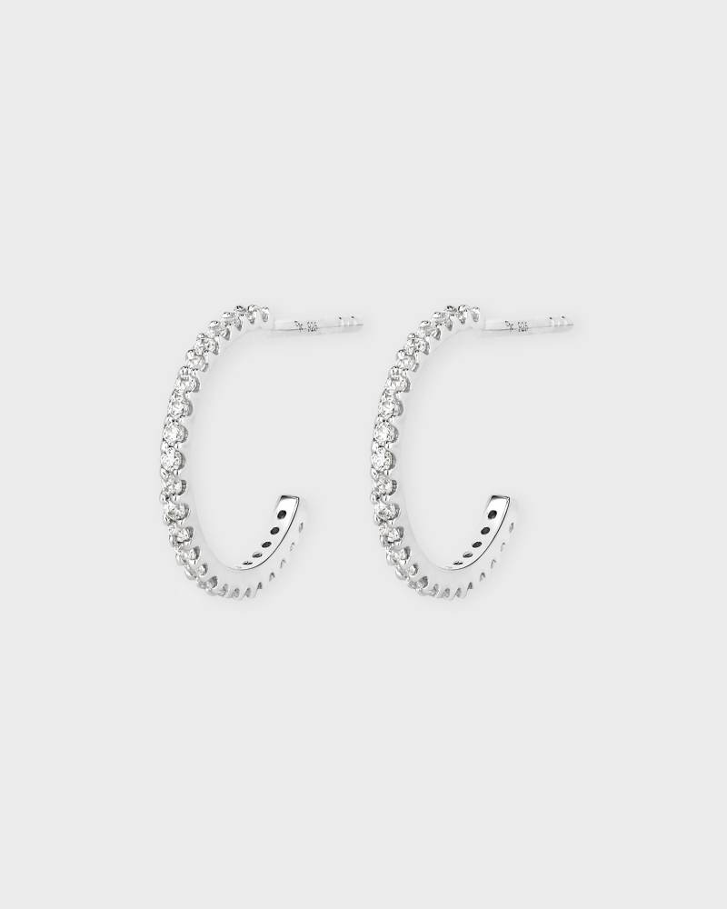 CbyC Earrings Mini Hoops Silver - 12 mm Silver von CbyC