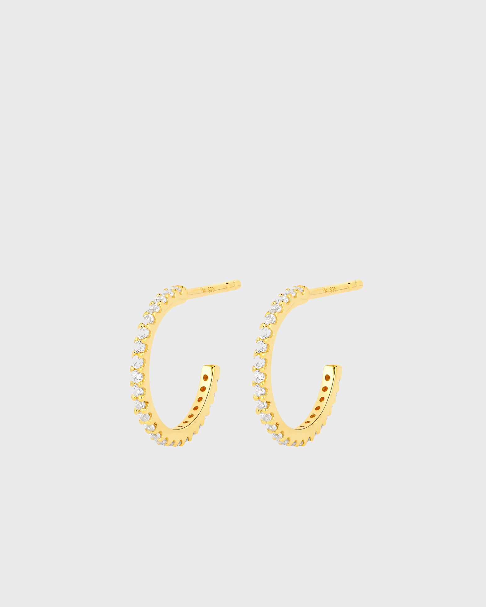 CbyC Earrings Mod Mini Hoops Stones Gold CbyC Earrings Mod Mini Hoops Stones Gold von CbyC
