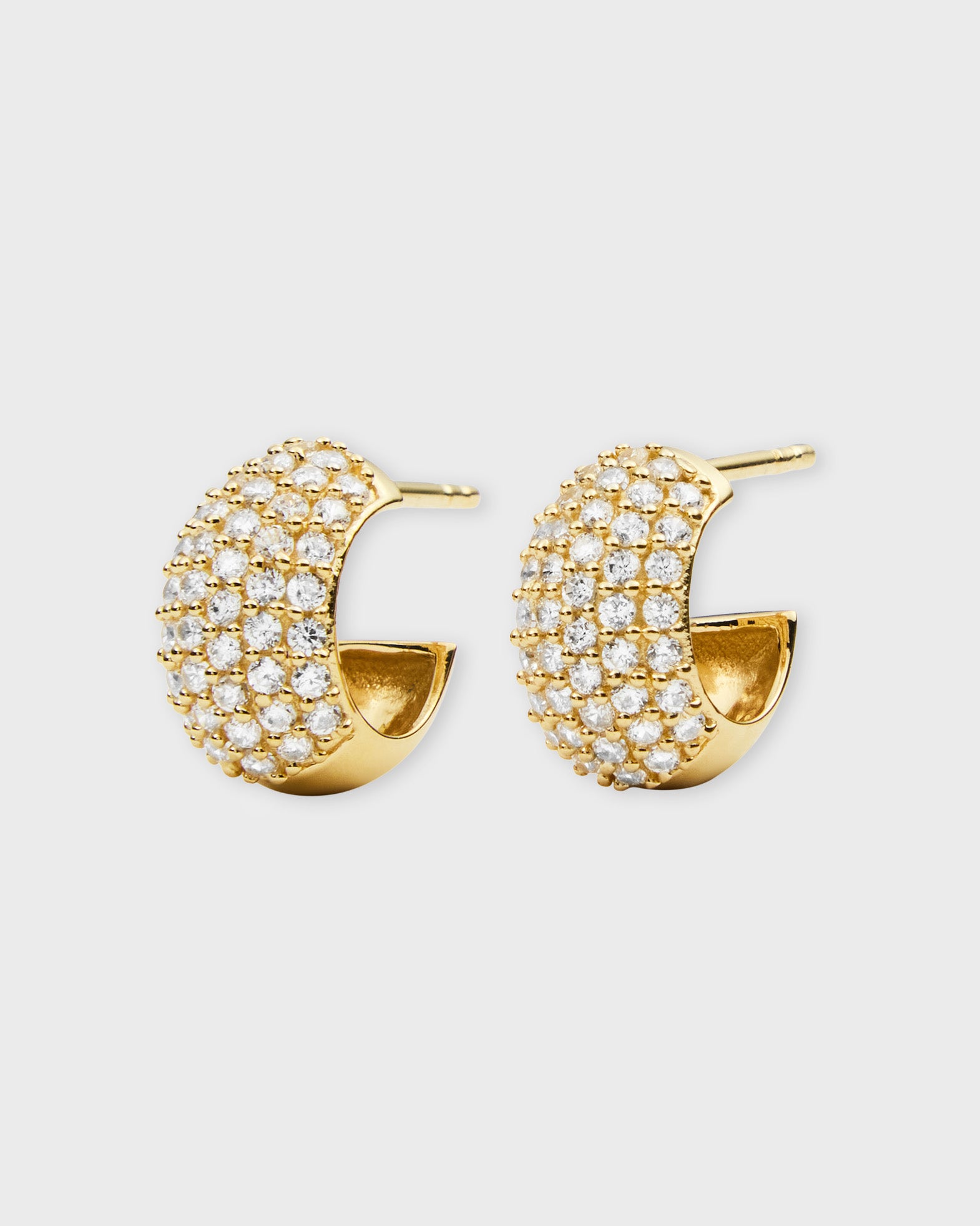 CbyC Earrings Wide Huggie Gold Gold von CbyC