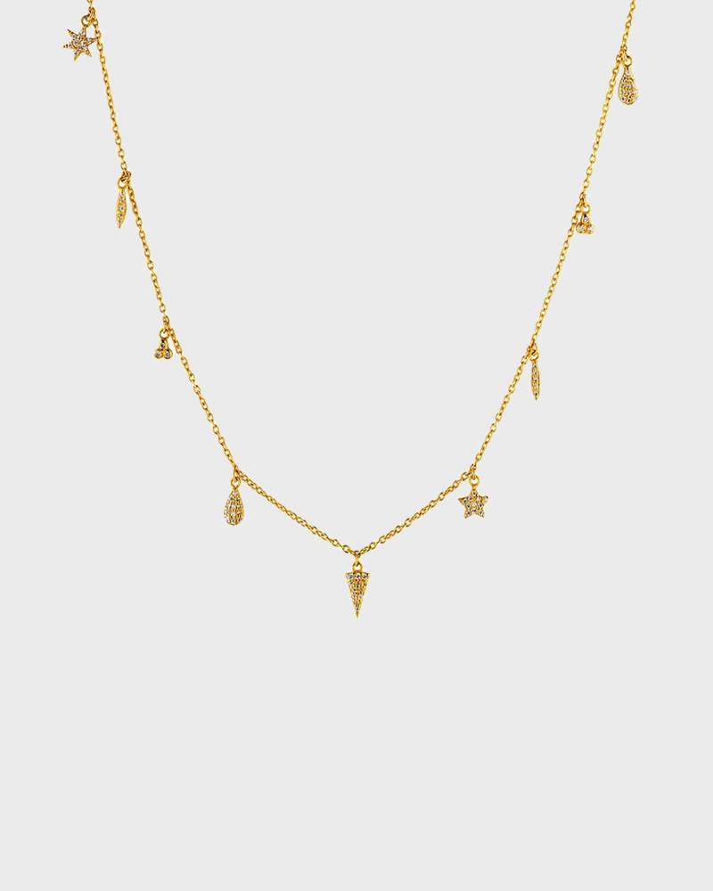 CbyC Necklace 9-Charm Gold Gold von CbyC