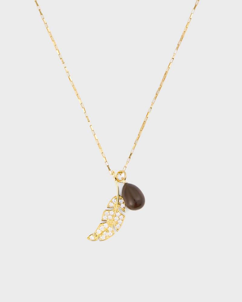 CbyC Necklace Leaf & Drop Gold von CbyC