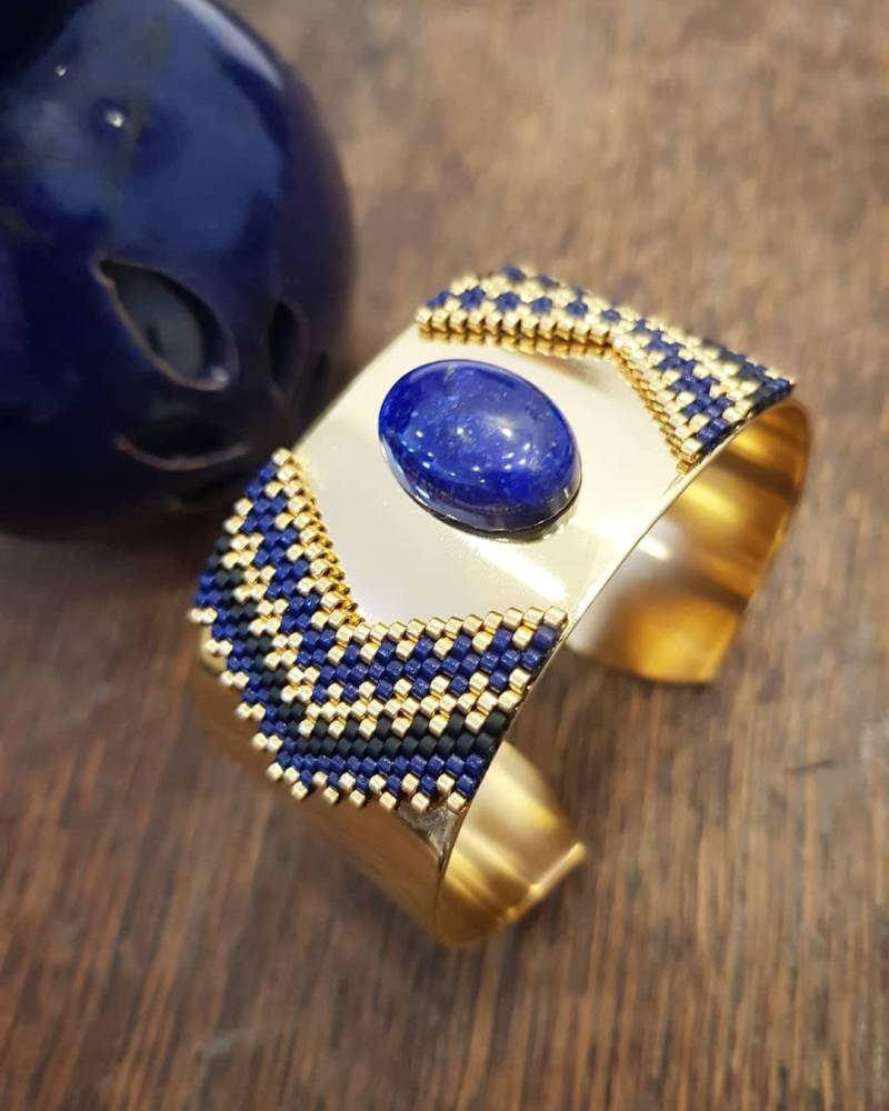 Manchette Nefertiti Lapis Lazuli von Ccedille