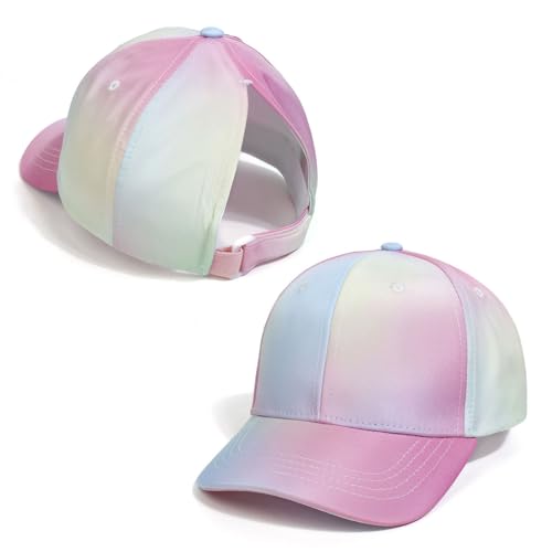 Ccomage Baseballkappe Pferdeschwanz Für Kinder Cappy Kind Kappe Mädchen Verstellbar Frauen Ponytail Cap Sonnenhut Kind Sommer Uv-Schutz Kinder Sport Freizeit Für Zwischen 3 Und 8 Jahren von Ccomage