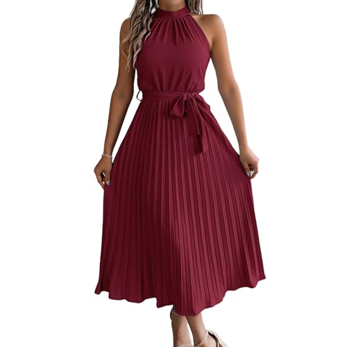 Frühling Sommer Casual Flared Sleeve Floral Drawstring Large Hem Women's Clothing Kleider-Green||x_l von Cditoia