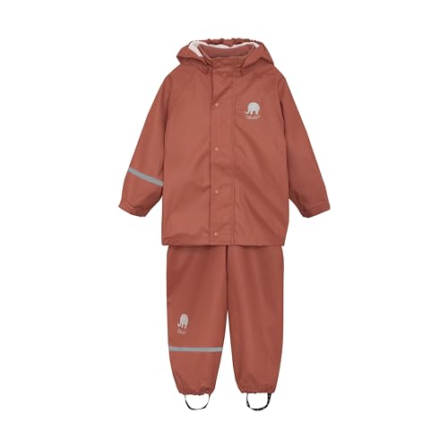 Celavi Girls Basic Rainwear Set-solid PU Rain Jacket, Redwood, 100 von Celavi