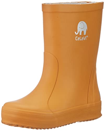 CELAVI Jungen Unisex Kinder Basic Wellies Solid Gummistiefel, Brown, 30 EU von Celavi