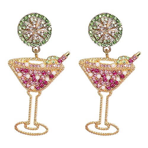 1 Paar Für Kreative Obstohrringe Großhandel High Wine Glass Zitronenscheibe Farbe Passen Passender Diamant High Wine Glass Lemon Ohrringe Für Frauen von CeaBulo