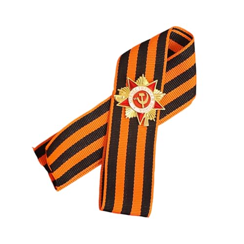 Alloy Stgeorge Ribbon Brosche Erinnert An Den Großen Patriotischen Krieg Mit Elegantem Lebendigen Farbdesign Sowjetstilabzeichen von CeaBulo