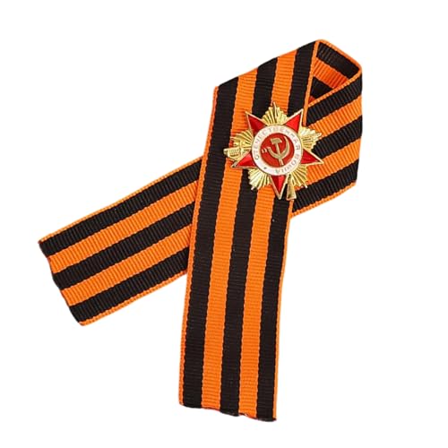 Alloy Stgeorge Ribbon Brosche Erinnert An Den Großen Patriotischen Krieg Mit Elegantem Lebendigen Farbdesign Sowjetstilabzeichen von CeaBulo