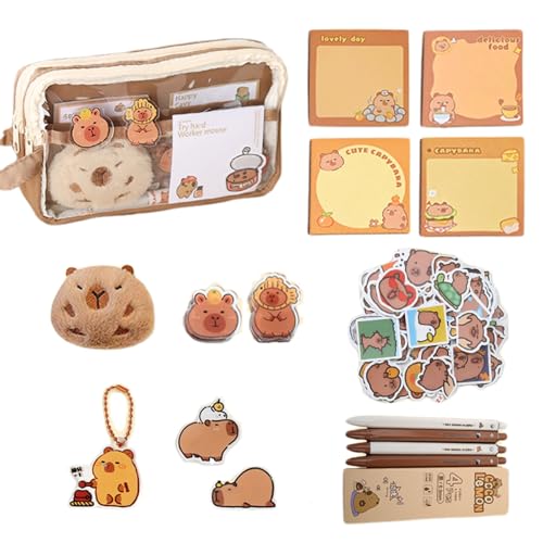 Bleistiftkoffer Mit Großer Kapazität Aufkleber Cartoon Tierbeutel Tasche Schöne Stiftbeutel Geschenk Für Studentenbeutel Stiften Cartoon Capybara Große Kapazität von CeaBulo