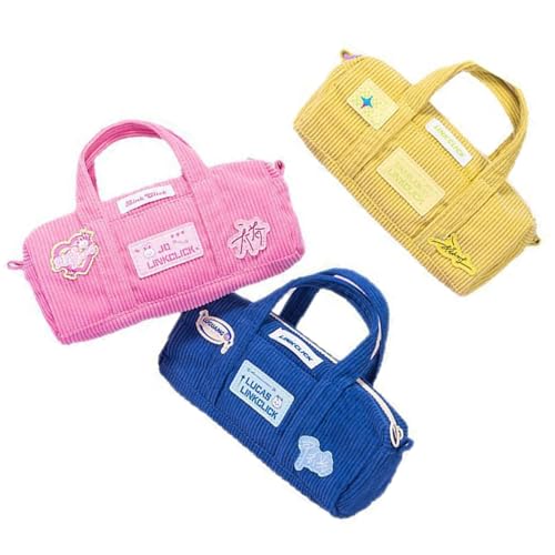 CeaBulo Handheld Bencil Hülle Große Kapazität Cord Stiftbeutel Crossbody Bleistift Tasche Reise Make Up Tasche Für Studentische Frauen Kid Multifunktional Tragbarer Beutel von CeaBulo