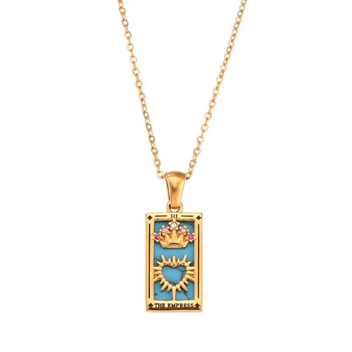 CeaBulo Mode Retro Styles Tarot Karten Anhänger Halskette Für Frauen Mit Robuster Edelstahl Zodiacs Designs Täglich Kette Halskette CeaBulo Mode Retro Styles Tarot Karten Anhänger Halskette Für Frauen Mit Robuster Edelstahl Zodiacs Designs Täglich Kette Halskette von CeaBulo