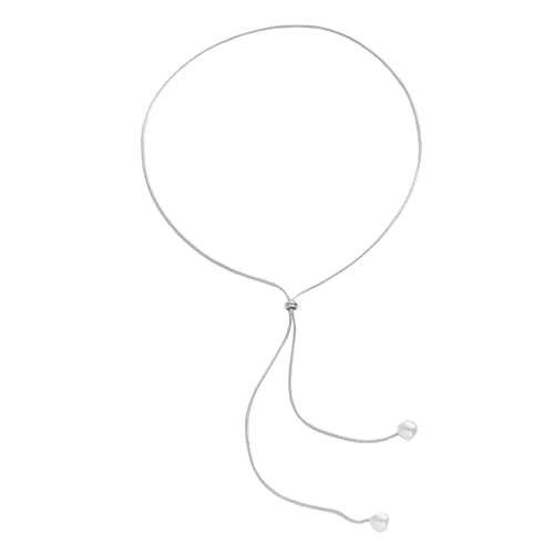 CeaBulo Pearls Lariat Halskette Hoch Entwickelte Perlenkette Mit Einstellbarer Länge Für Individualisiertes Formales Ereignis von CeaBulo